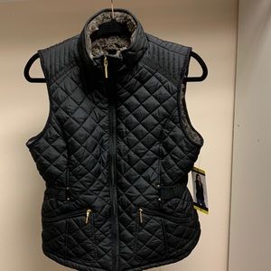 Faux Fur lined Puffer Vest.